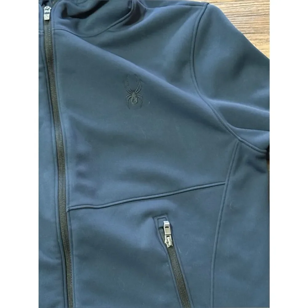 SPYDER MEN'S TRANSFORM HOODED SOFT SHELL JACKET, COLOR: POLAR (Dark Blue) Large